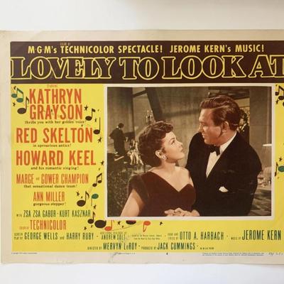 Lovely to Look At original 1952 vintage lobby card