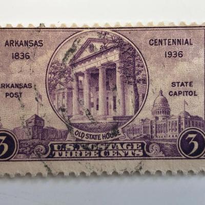 1936 3c Arkansas Centennial Stamp