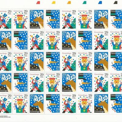 Christmas Season's Greetings Stamps