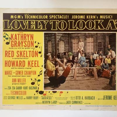 Lovely to Look At original 1952 vintage lobby card