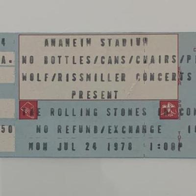 Rolling Stones ticket Anaheim Stadium &/24/78