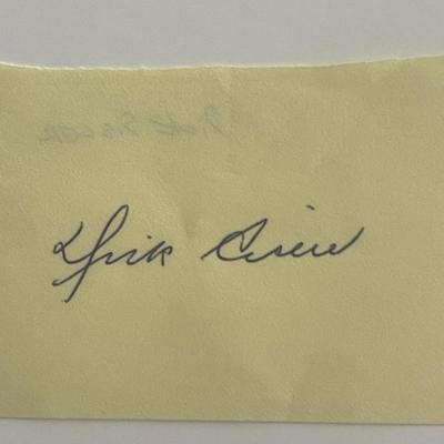 Dick Sisler original signature