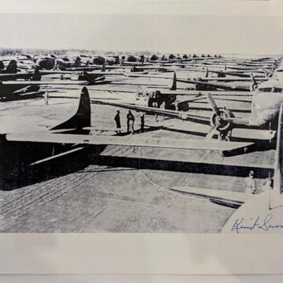 WW2 ACE Kermit Swanson Signed Photo