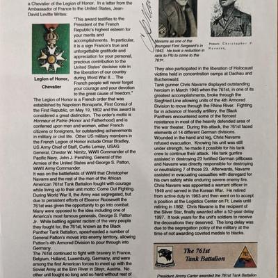 WW2 Christopher Navarre Signed Article