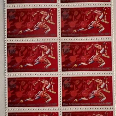 Pan American Games stamp sheet