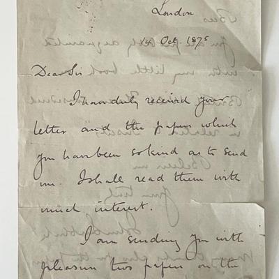 1875 signed letter