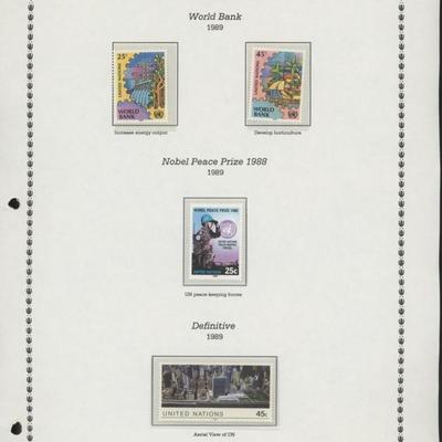 United Nations New York Stamps 1989