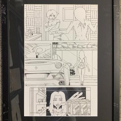 Original hand drawn sketch, unknown comic book artist