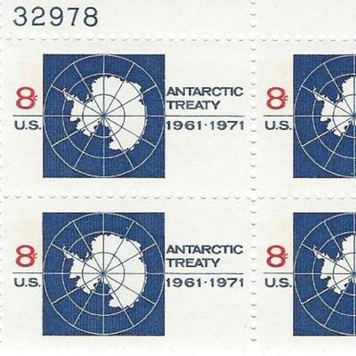 Antarctic Treaty Plate Block
