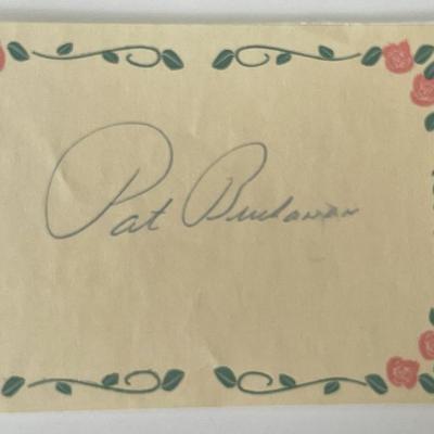 Politician Pat Buchanan autograph note
