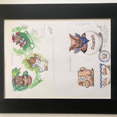 Fenway the Pigasus Original Hand Drawn Art - 1983