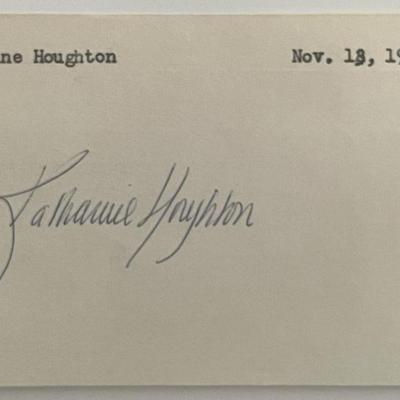 Katharine Houghton original signature
