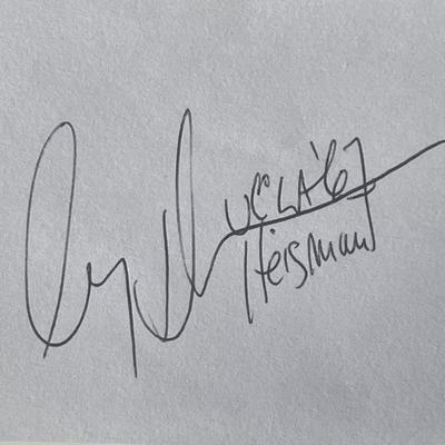 UCLA football player Gary Beban autograph note