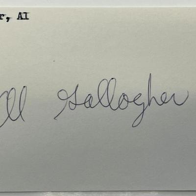 Al Gallagher autograph note