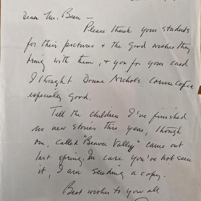 Author Walter D. Edwards Signed Letter