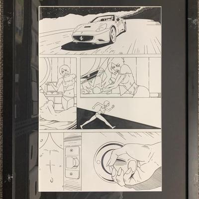 Original hand drawn sketch, unknown comic book artist