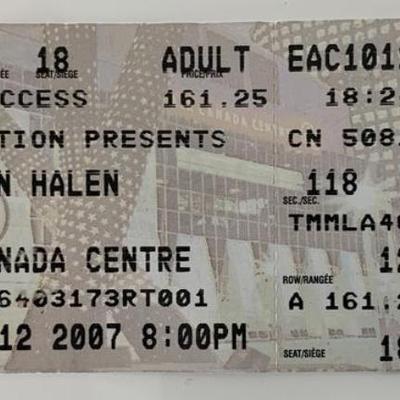 Van Halen concert tickets Air Canada Centre Oct. 12, 2007