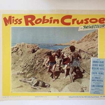 Miss Robin Crusoe original 1953 vintage lobby card