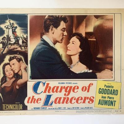Charge of the Lancers original 1954 vintage lobby card
