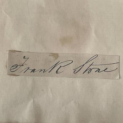 Painter Frank Stone signature cut