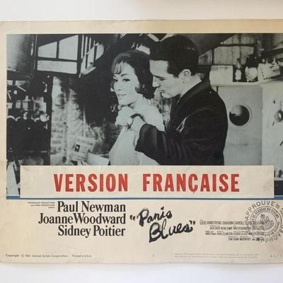 Paris Blues original 1961 vintage French lobby card