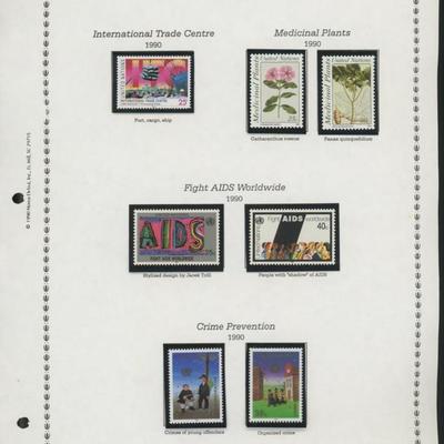 United Nations New York Stamps 1990