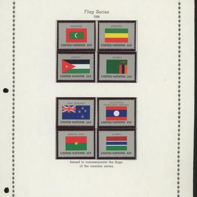 United Nations New York Stamps 1986