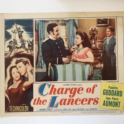 Charge of the Lancers original 1954 vintage lobby card