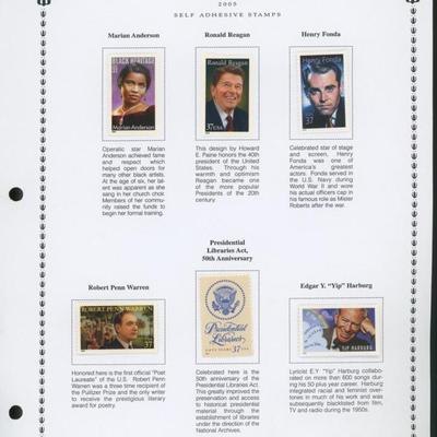 2005 United States Self-Adhesive Booklet Stamp Set