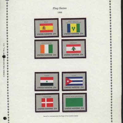 United Nations New York Stamps 1988
