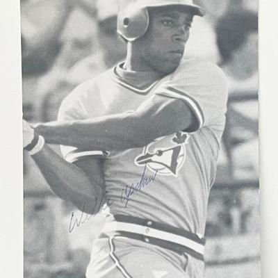 Willie Upshaw signed photo post card