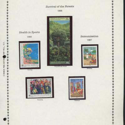 United Nations New York Stamps 1987-1988