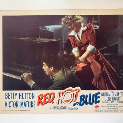 Red, Hot and Blue original 1949 vintage lobby card