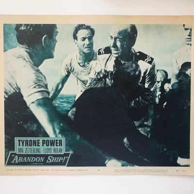 Abandon Ship! original 1957 vintage lobby card