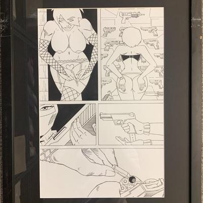 Original hand drawn sketch, unknown comic book artist