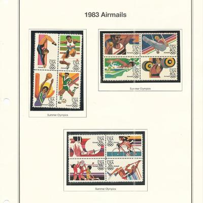 Complete 1983 Commemorative Airmail Stamp Set : Summer Olympics