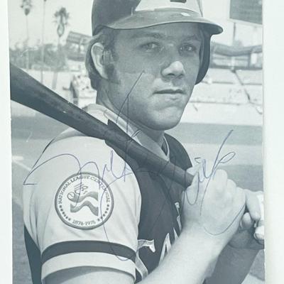 Mike Ivie signed photo post card