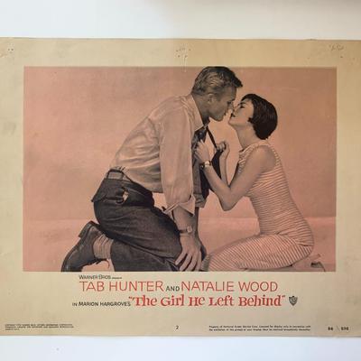 The Girl He Left Behind  original 1956 vintage lobby card