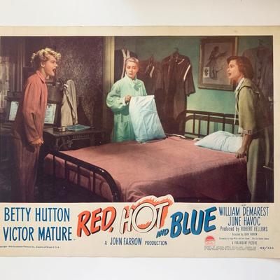 Red, Hot and Blue original 1949 vintage lobby card