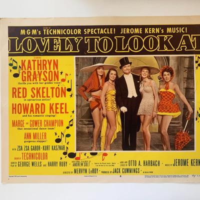 Lovely to Look At original 1952 vintage lobby card