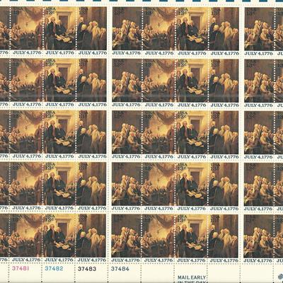 Declaration of Independence: Hancock and Thomson Stamps