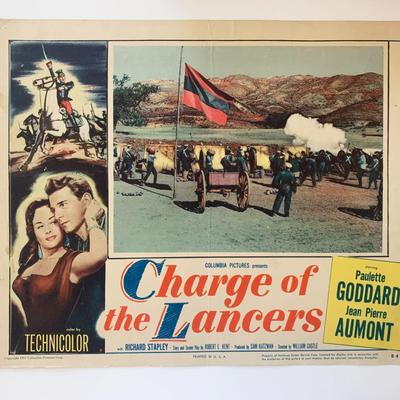 Charge of the Lancers original 1954 vintage lobby card