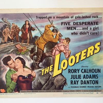 The Looters original 1955 vintage lobby card