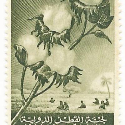 International Cotton Congress - Field and branch of Cotton Egyptian Stamp