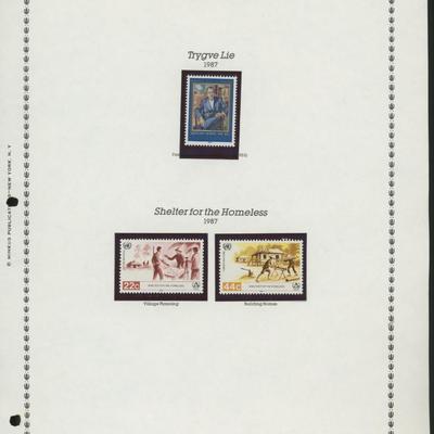 United Nations New York Stamps 1987