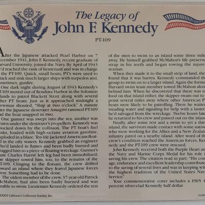 John F. Kennedy commemorative cover with coin