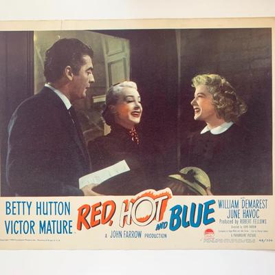 Red, Hot and Blue original 1949 vintage lobby card