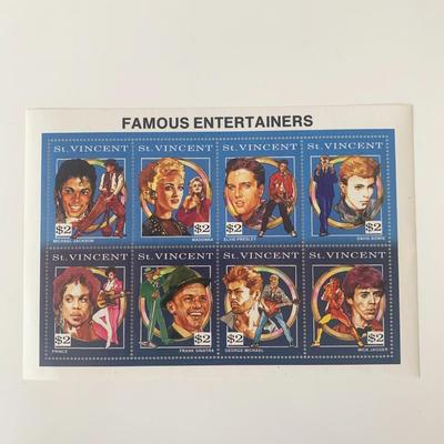 Famous Entertainers Commemorative Stamp Set - St. Vincent