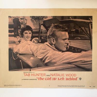 The Girl He Left Behind  original 1956 vintage lobby card