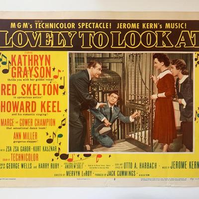 Lovely to Look At original 1952 vintage lobby card